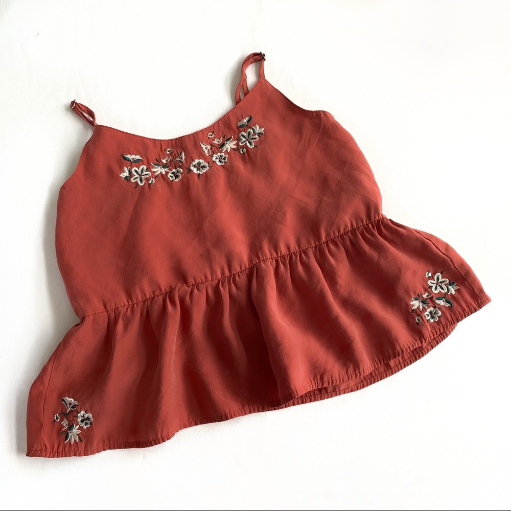 Gorgeous Rust Ruffle Tank - Girls Size Med - Picture 2 of 4